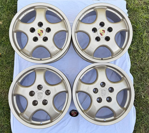 Porsche Cup 1 Design 7.5 & 9 x 17 Magnesium/Performance Gold Powder Coated