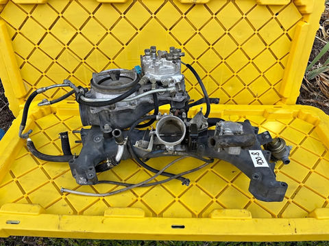 Porsche 911 930 intake manifold w/throttle body, fuel distributor and hardware