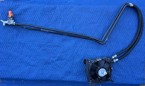 Porsche 964 Engine Oil Cooler Front Mounted WITH OIL LINES (BLACK) (96420722002)