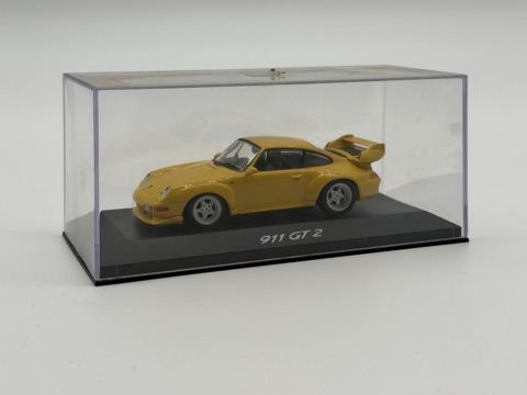 Minichamps 1:43 Porsche 911 GT2 993 Yellow Porsche Dealer Box Diecast